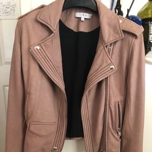 Iro Han leather jacket blush pink FR38